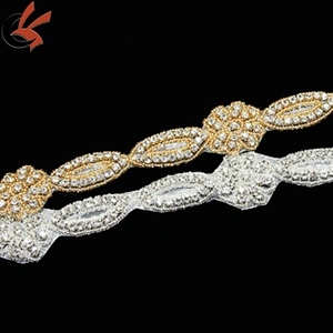 crystal rhinestone  trim for wedding bride sash decoration