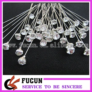 8MM,10MM Rhinestone Wedding Reception Party Bouquet Cake Pins 100 Piece Floral Picks