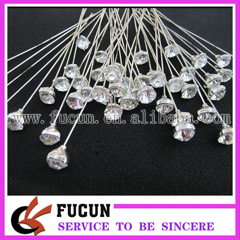 8MM,10MM Rhinestone Wedding Reception Party Bouquet Cake Pins 100 Piece Floral Picks