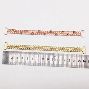 New bulk bikini decorative rhinestone chain bikini suit connector for stage show