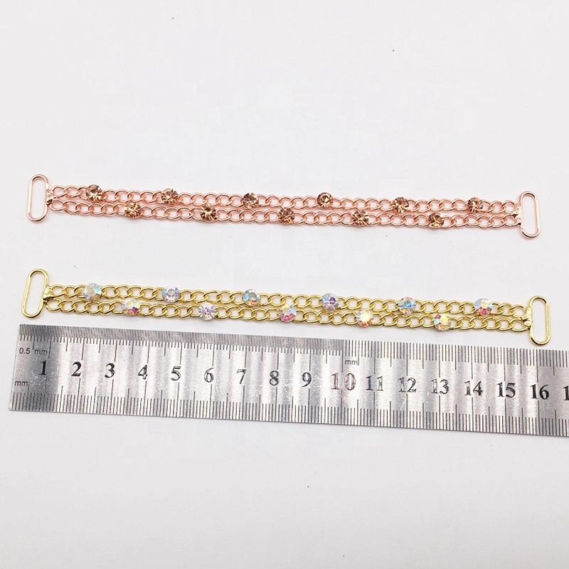 New bulk bikini decorative rhinestone chain bikini suit connector for stage show