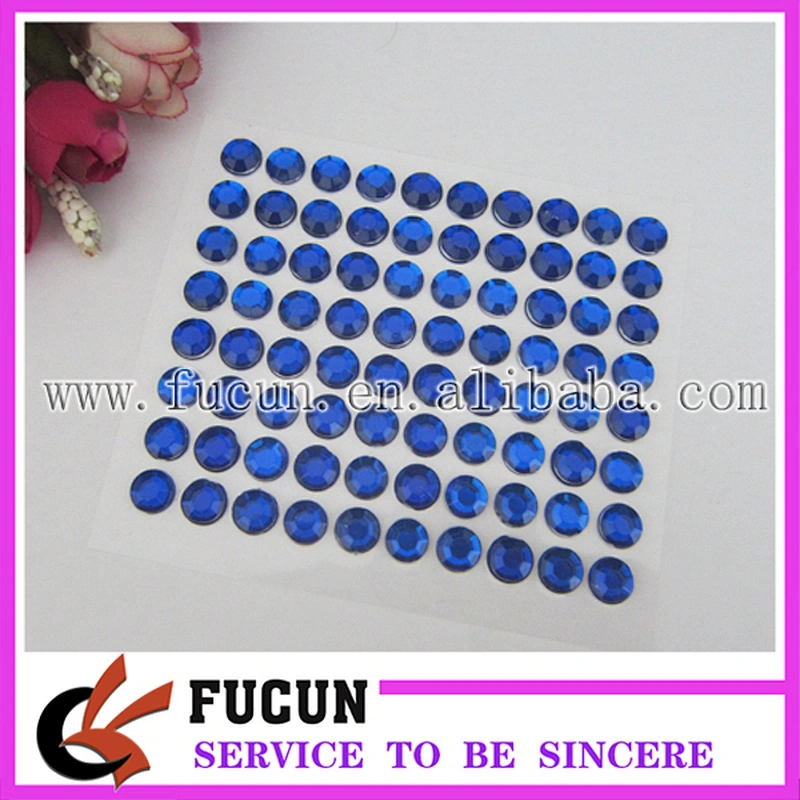 New self rhinestone adhesive sticker 3mm round shape sticker