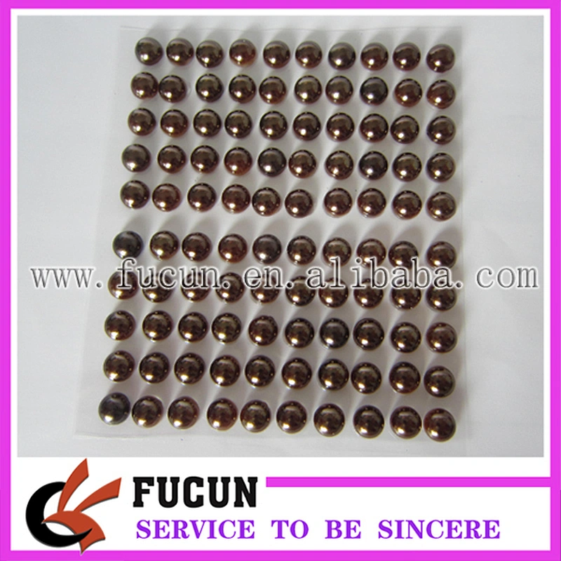 Fashion design acrylic rhinestone sticker pearl agate crystals gems sticker