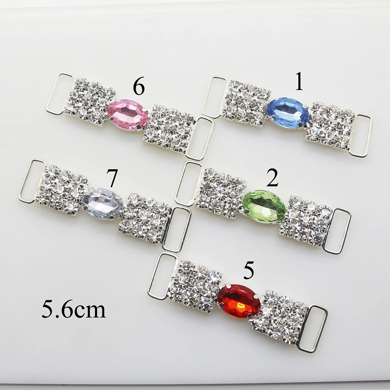 2018 Jewelry Glass Rhinestone Bikini Buckle/Bikini Connector For Swimsuit Decoration