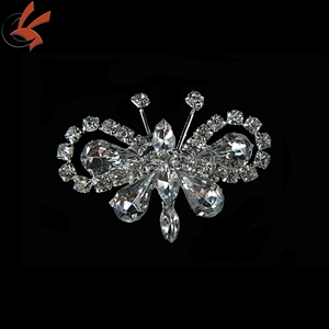 New Wedding Silver Butterfly Rhinestone Crystal Diamante Crystal Pin Brooch Gift