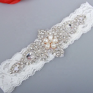 handmade bridal accessories crystal legs wedding decorations pattern rhinestone lace applique
