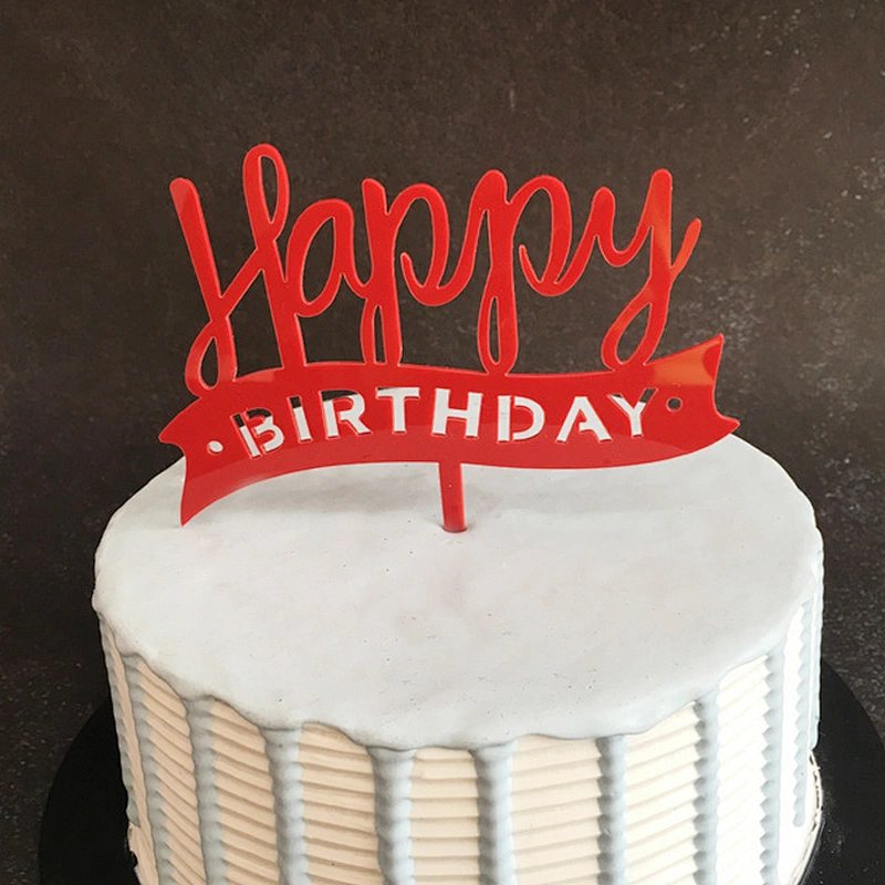 Birthday party favors gifts colors acrylic cake topper for cake decoration