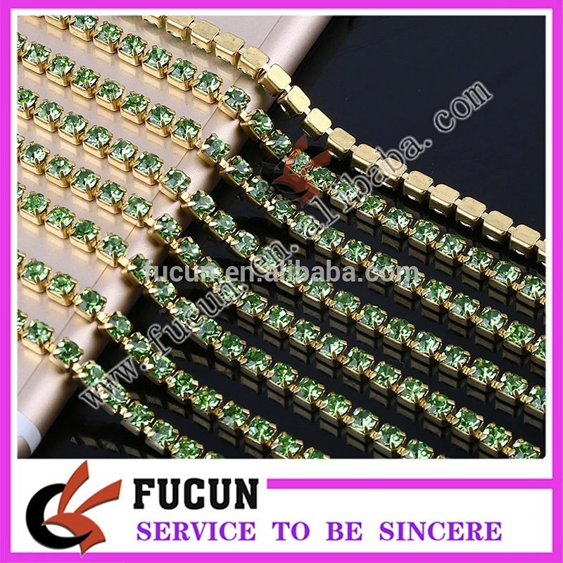 2016 Wholesale Rhinestone Cup Chain Fancy Bridal Rhinestone cup Chain