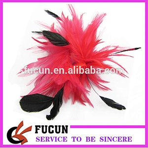 Party Lady Women Handmade Hair Accessory Fascinator Feather Headband Clip Brooch