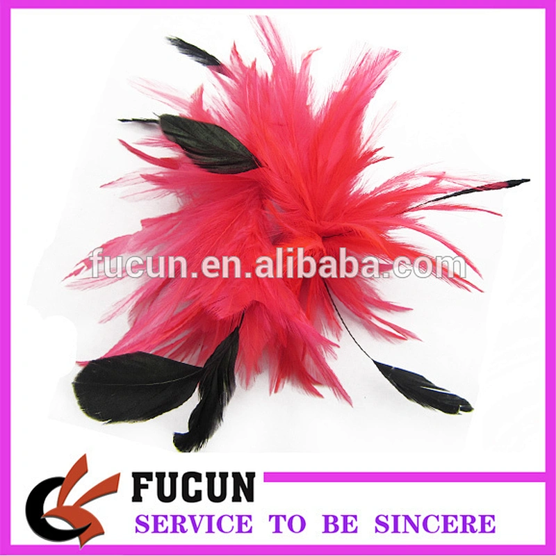 Party Lady Women Handmade Hair Accessory Fascinator Feather Headband Clip Brooch