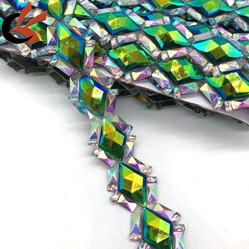 Green AB colors Resin heat transfer applique tape hot fix trimming tape