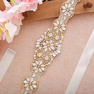 2019 top Sale Decorations Sew On Rhinestone Trimming /rhinestone Applique For Wedding Dress