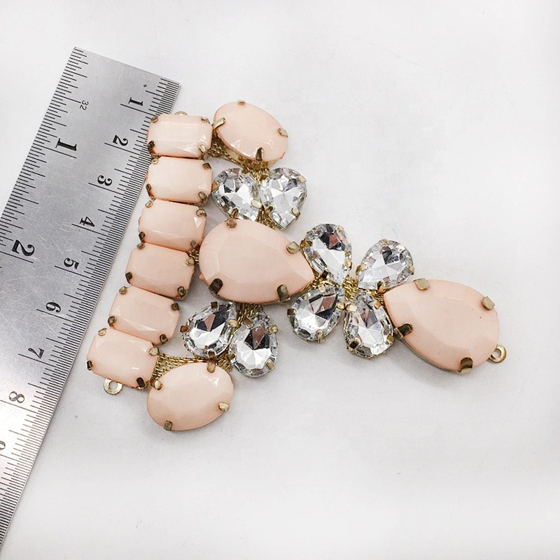 Wholesale fashion sandal jewelry metal acrylic rhinestone crystal shoe clip buckle