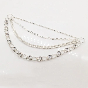 NEW Fashion Style Droop Silver Metal Jewelry Stainless Alloy Rhinestone Bikini Connector
