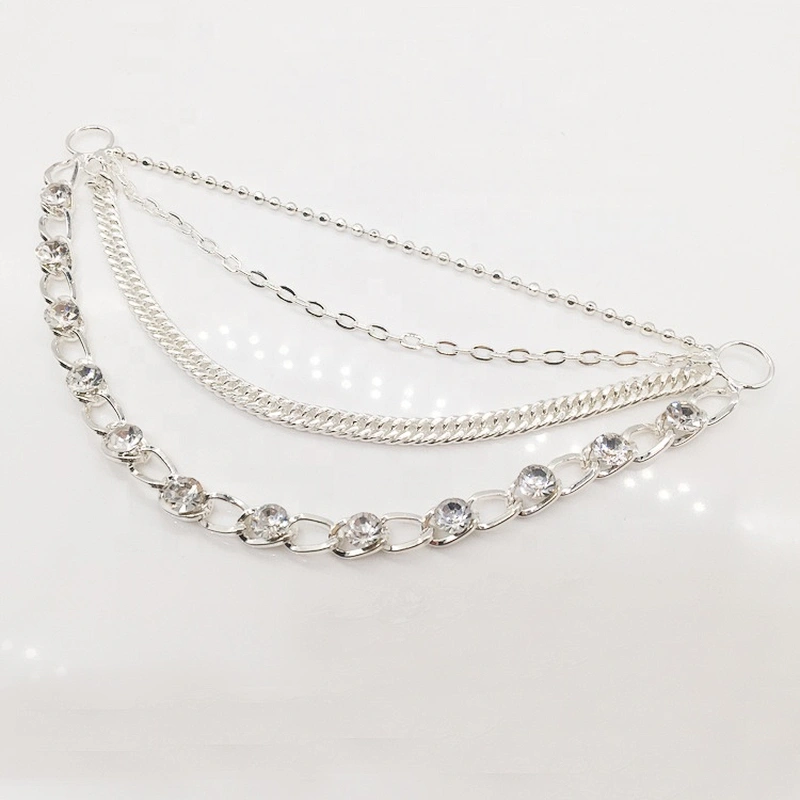 NEW Fashion Style Droop Silver Metal Jewelry Stainless Alloy Rhinestone Bikini Connector