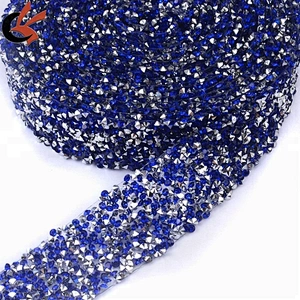 Iron On Rhinestone Chain Trimming rhinestone appliques Garment Accessories