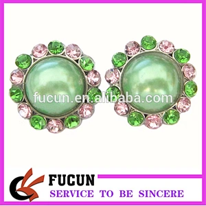 fashion colours pearl and rhinestone small brooch