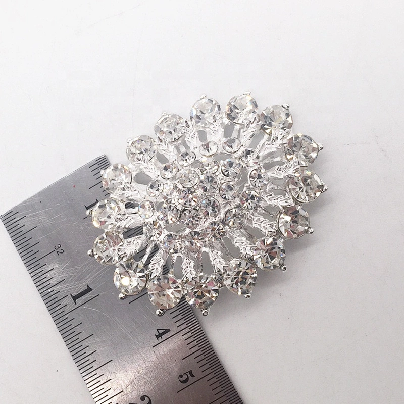 Hot sale clear diamante rhinestone clothing accessories brooch pins
