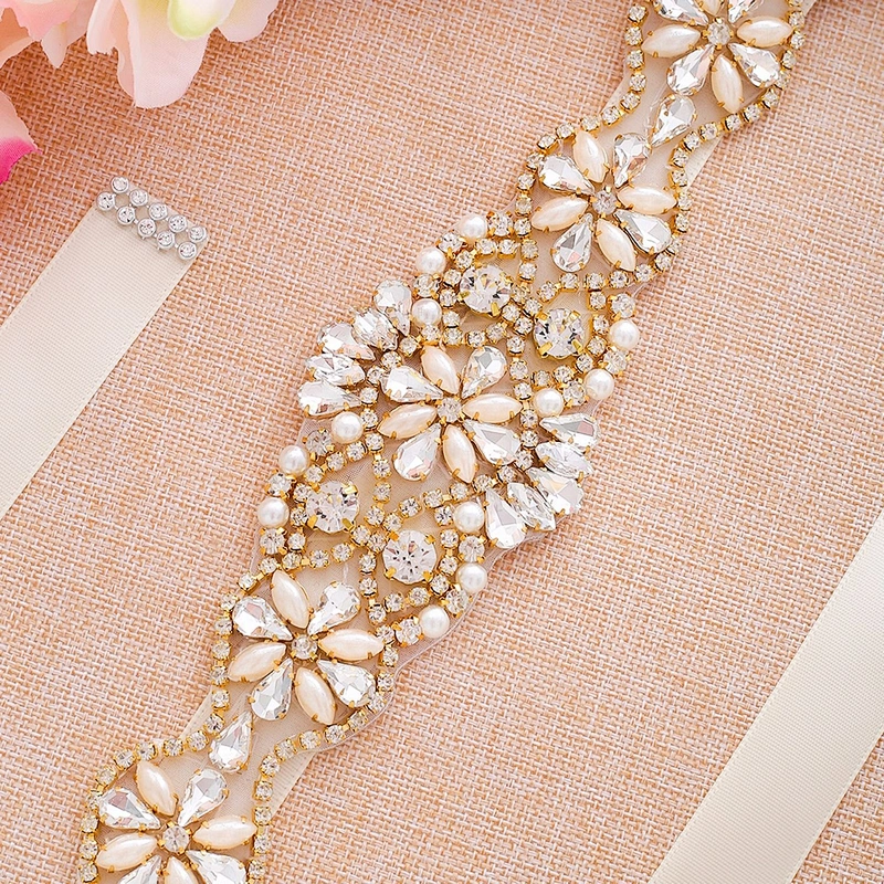 2019 top Sale Decorations Sew On Rhinestone Trimming /rhinestone Applique For Wedding Dress
