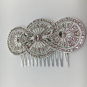 Factory Wholesale zinc alloy Rhinestone bridal Crystal Hair Comb