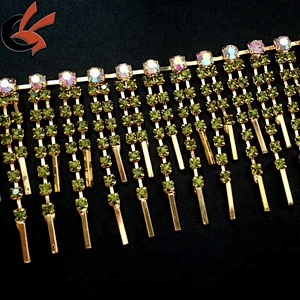 New rhinestone chain crystal trims diamante pendent trimming