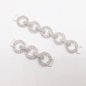 Made in China Top Quality Bikini Accessories Circle Crystal Rhinestone Connector For Bikini Suits