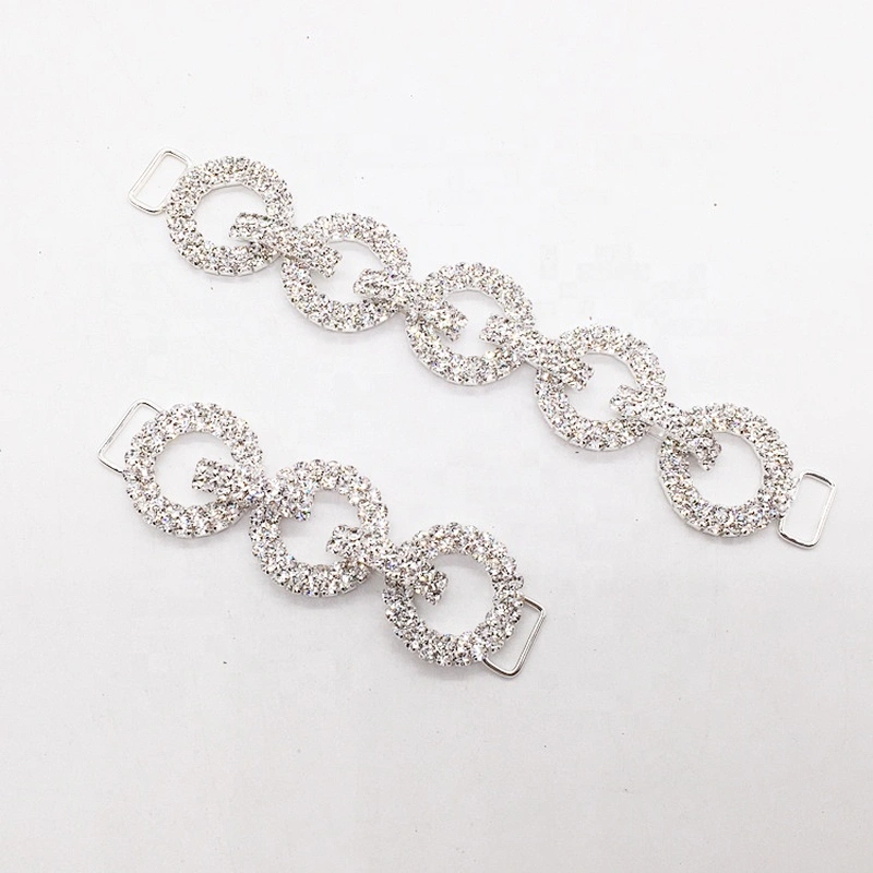 Made in China Top Quality Bikini Accessories Circle Crystal Rhinestone Connector For Bikini Suits