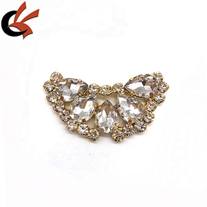Unique clear crystal rhinestone appliques for shoes decoration