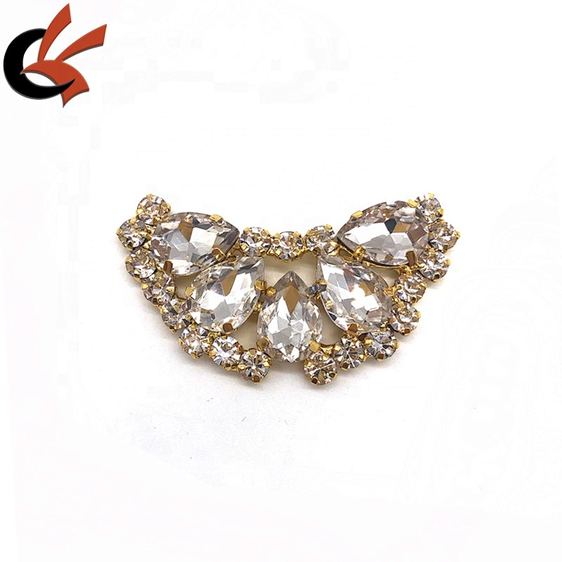 Unique clear crystal rhinestone appliques for shoes decoration