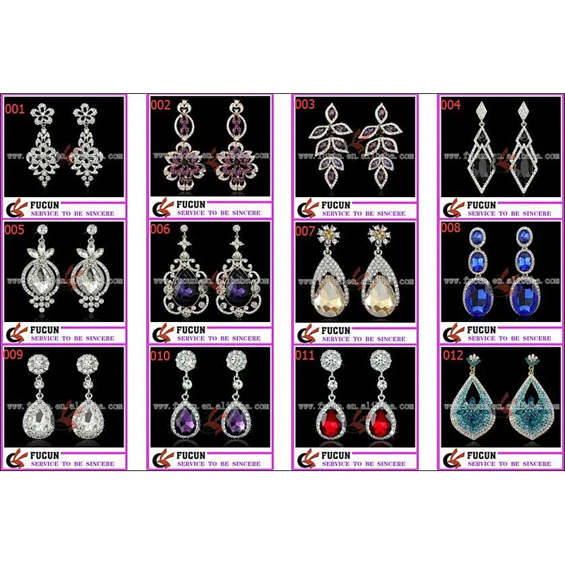 Fancy fashion jewelry design purple color silver plated hanging earrings for girls