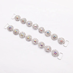 Factory custom alloy fashion creating jewelry rhinestone bikini connector