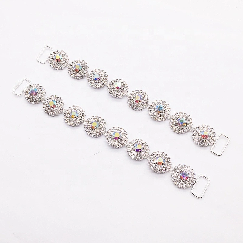 Factory custom alloy fashion creating jewelry rhinestone bikini connector