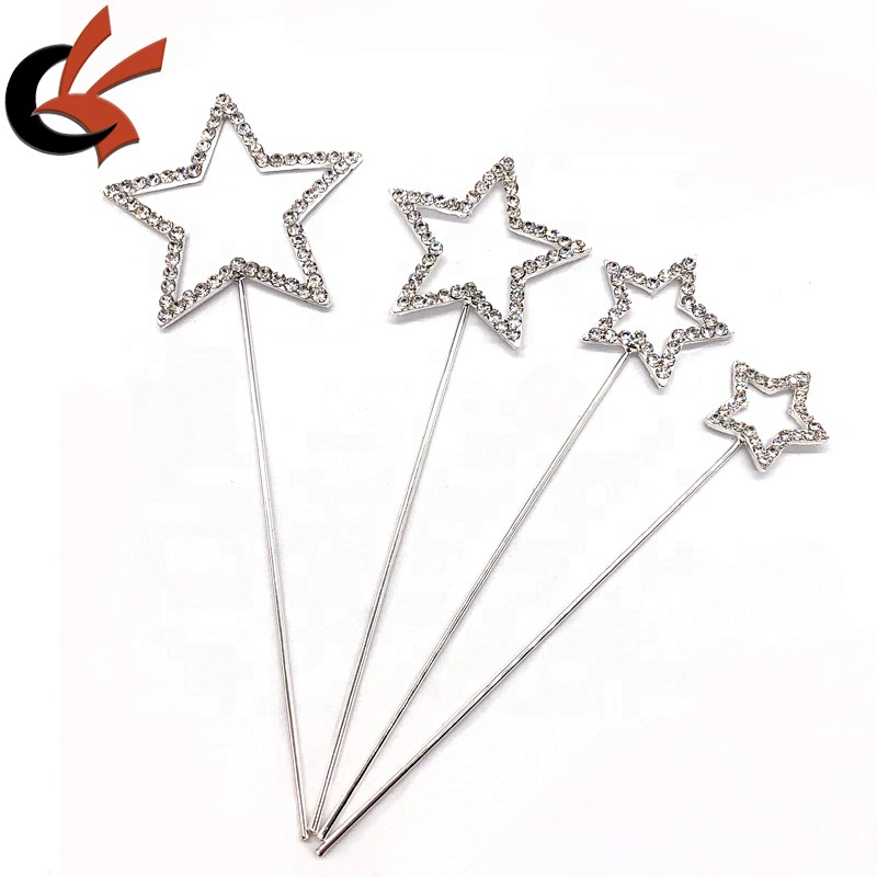 Various Size Star shape bling crystal rhinestone cake topper