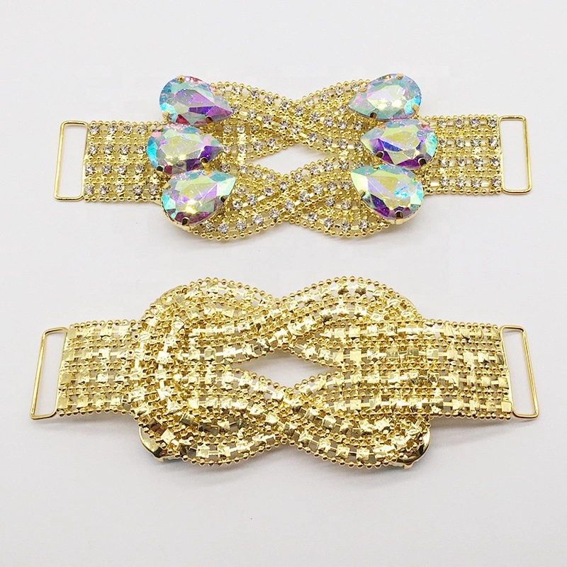 Amazing design gorgeous style diamante ab glass stone hip bikini connector