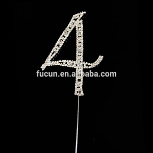 diamante fugure number 0 1 2 3 4 5 6 7 8 9 birthday cake topper