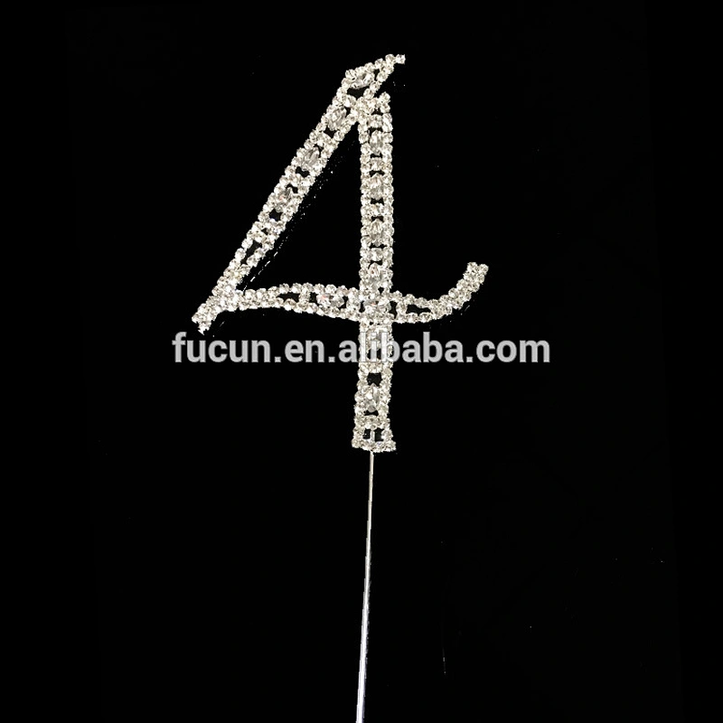diamante fugure number 0 1 2 3 4 5 6 7 8 9 birthday cake topper
