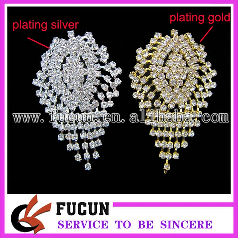 Wedding Bridal Elegant Crystal Rhinestone Diamante Silver Dangling Brooch Pin