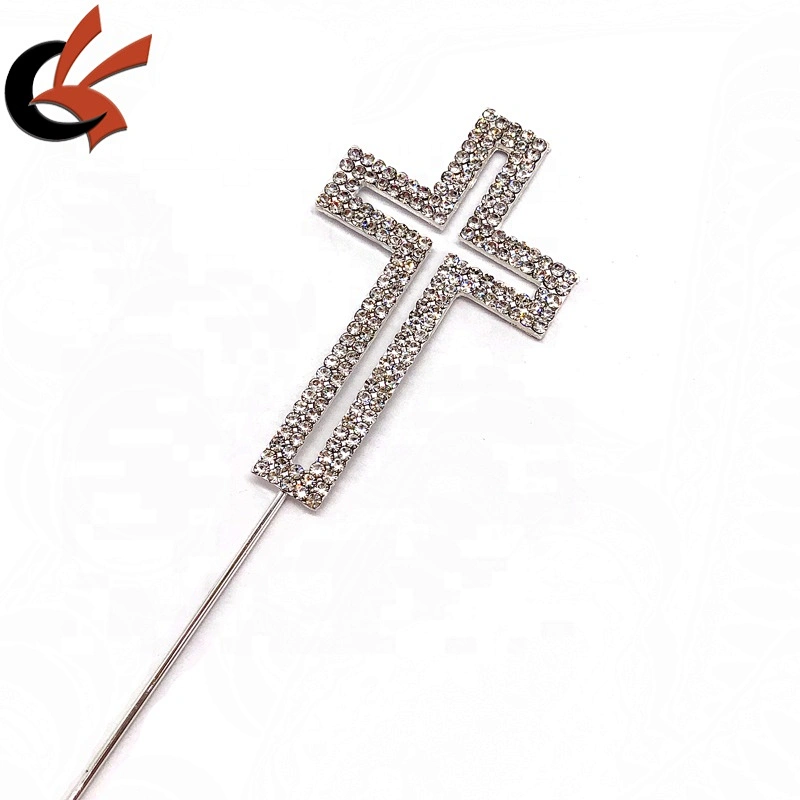 Baptism cake decoration small cross rhinestone cake topper