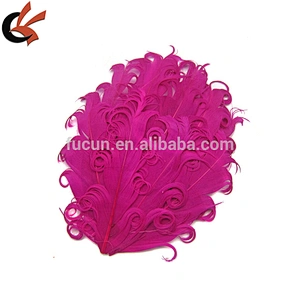 pure color hot pink color goose feather for headband
