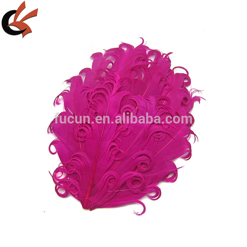 pure color hot pink color goose feather for headband