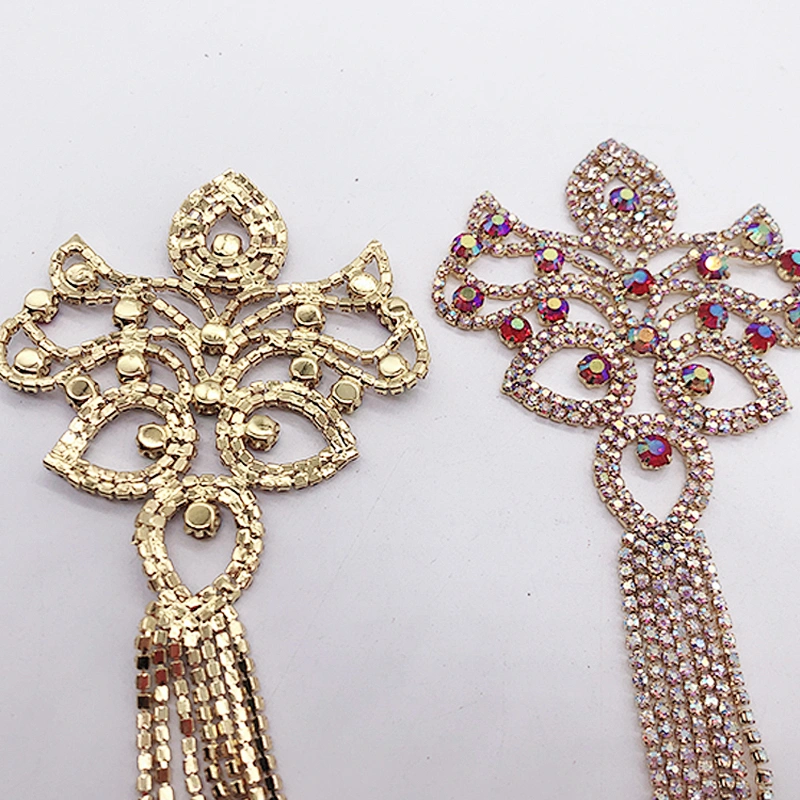 shinny Jewelry ab crystal Tassel Women  brooch
