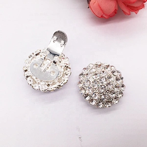 wholesale metal material shoe clip accessories rhinestone round arch shoe buckle style for shoes