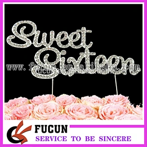 Hot sale crystal Sweet Sixteen birthday cake party centerpiece/diamond candelabras decorations