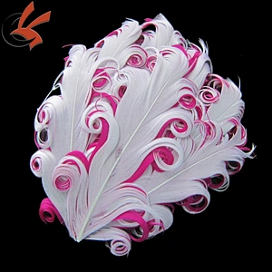 Wholesale White on Pink Colored Goose Nagorie Feather Pad