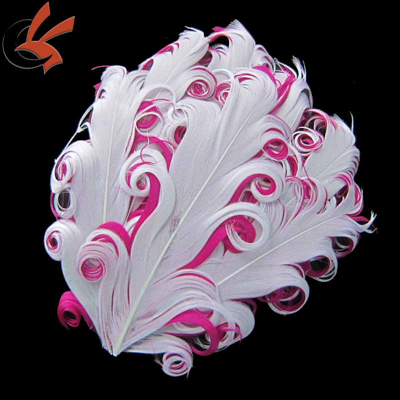 Wholesale White on Pink Colored Goose Nagorie Feather Pad