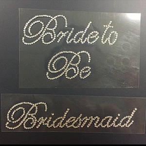 Customized wedding clear rhinestone bridal sticker