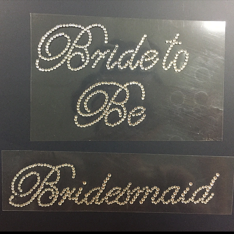 Customized wedding clear rhinestone bridal sticker