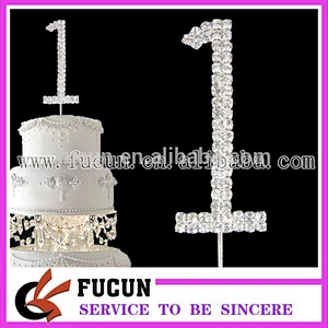 hot sale birthday rhinestone number cake for wedding decoration
