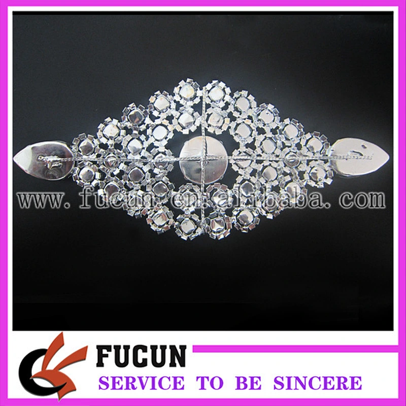 wholesale 18.5*8cm sew on rhinestone appliques for bride wedding