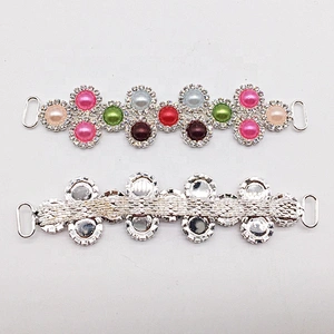 Fashion jelly women swimming wear assorted colored pearl beads bikini connector